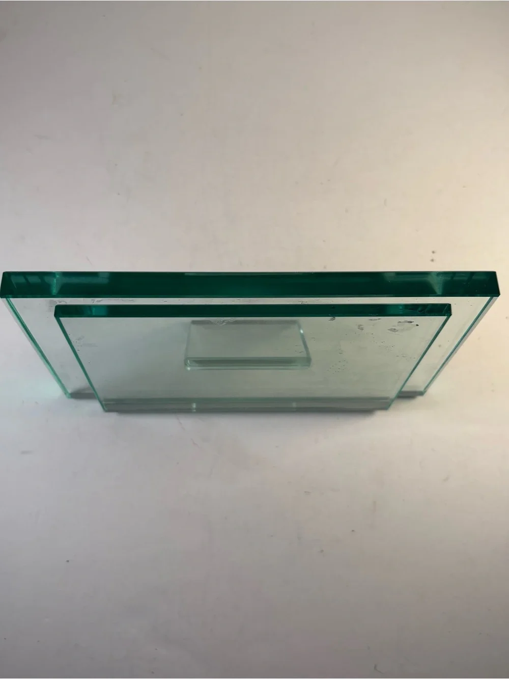 Milano Clarity Heavy Glass Desktop Picture Frame Frameless Ticket Holder 6.5x4